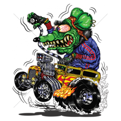 Débardeur homme GREEN MONSTER YELLOW HOT ROD