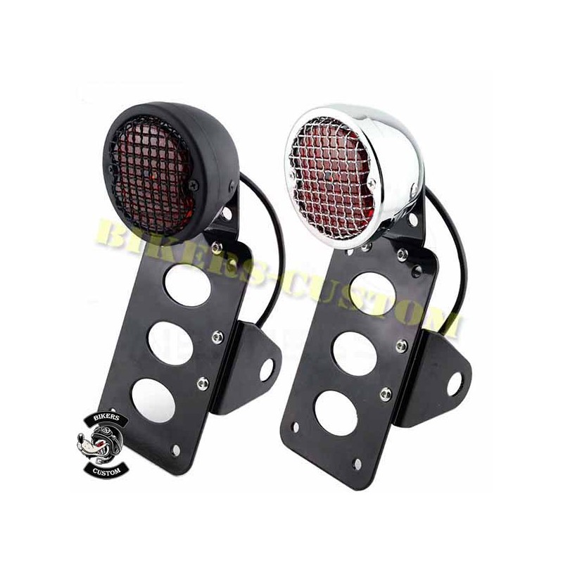 Bikers-Custom : Support de plaque latéral pour Harley et custom japonais.