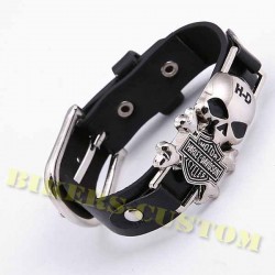 Bikers-Custom : Bracelet cuir Harley Davidson