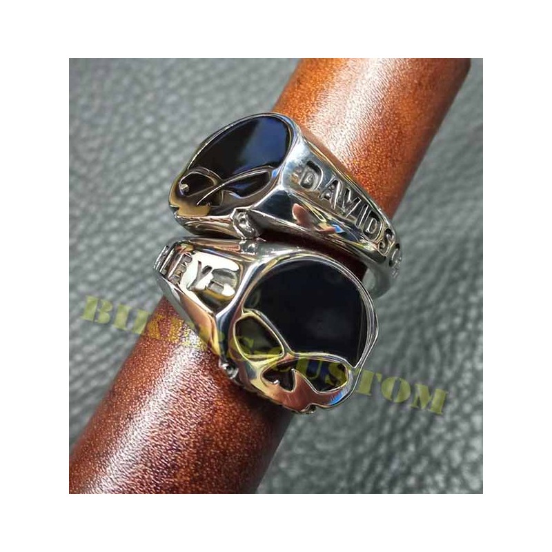 Bikers-Custom : Bague biker skull Willie