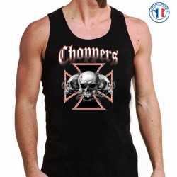 Bikers-Custom : Débardeur homme SKULL CHOPPERS
