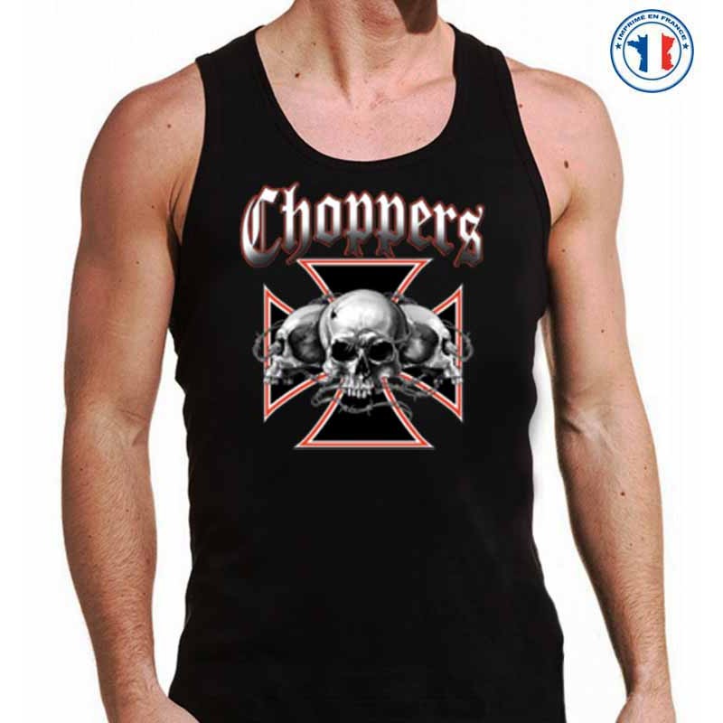 Bikers-Custom : Débardeur homme SKULL CHOPPERS