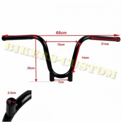 Bikers-Custom : Guidon vintage pour Harley et Custom