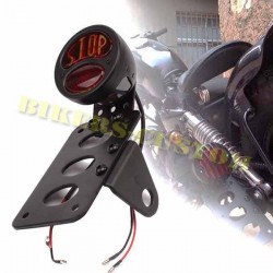 Support de plaque latéral avec feux stop vintage