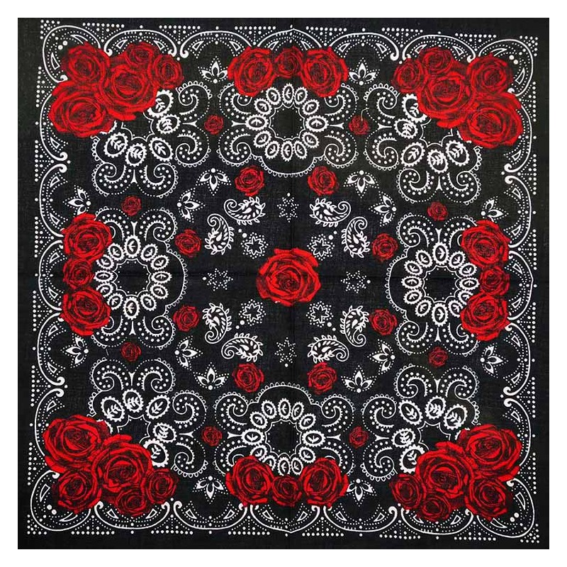 Bikers-Custom : Bandana biker roses