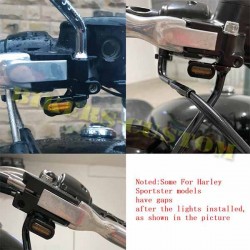 Bikers-Custom : Mini Clignotants avant Emark pour Custom et Harley
