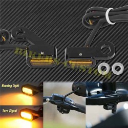 Bikers-Custom : Mini Clignotants avant Emark pour Custom et Harley