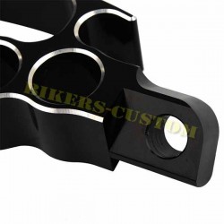Bikers-Custom : cales pieds poing américain noir.