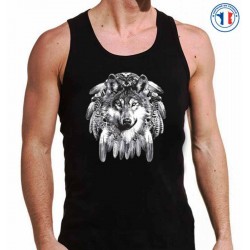 Bikers-Custom : Débardeur homme WOLF