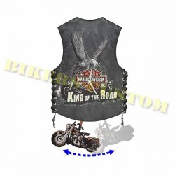 Horloge murale gilet biker avec moto