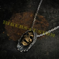 Bikers-Custom : collier avec pendentif spectre