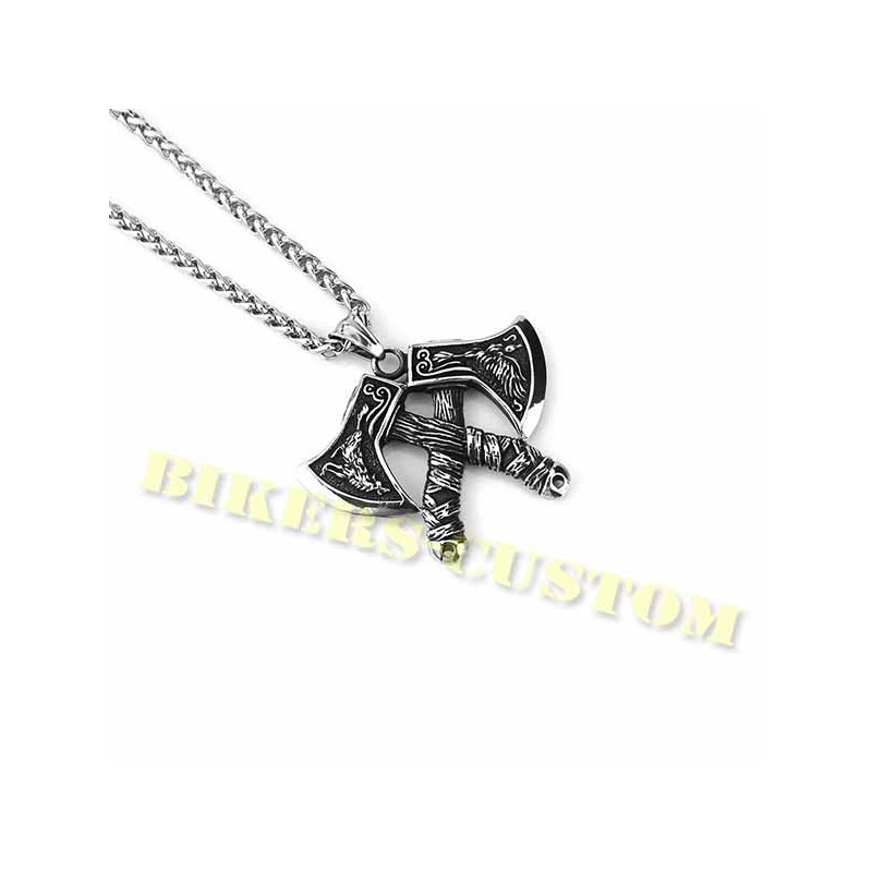 Bikers-Custom : collier avec pendentif hache viking
