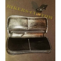 Bikers-Custom : Portefeuille cuir noir indian