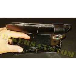 Bikers-Custom : Portefeuille cuir noir indian