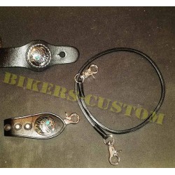 Bikers-Custom : Portefeuille cuir noir indian