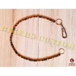 Chaîne portefeuille nbest, perles en pierres