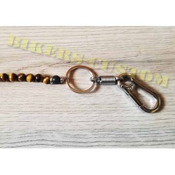 Bikers-Custom : Chaîne portefeuille nbest, perles en pierres