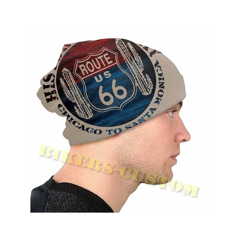 Bikers-Custom : Bonnet ou beanie route 66