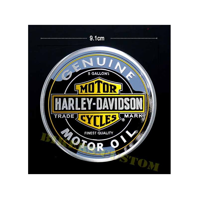 Bikers-Custom : Sticker, emblème Harley motor oil