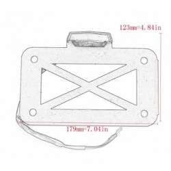 Bikers-Custom : Support de plaque latéral noir avec éclairage de plaque