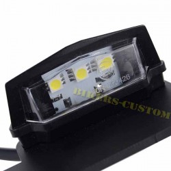 Bikers-Custom : Support de plaque latéral noir avec éclairage de plaque
