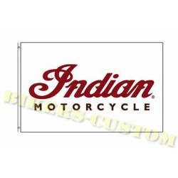 Drapeau indian motorcycle blanc