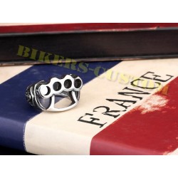 Bikers-Custom : Bague biker poing américain