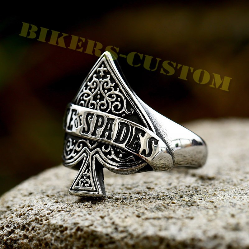Bikers-Custom : Bague biker ace of spades