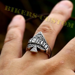 Bikers-Custom : Bague biker ace of spades