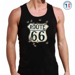 Bikers-Custom : Débardeur homme OLD ROAD 66
