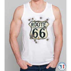 Bikers-Custom : Débardeur homme OLD ROAD 66