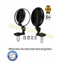 Rétroviseurs moto embout de guidon Homologués E24
