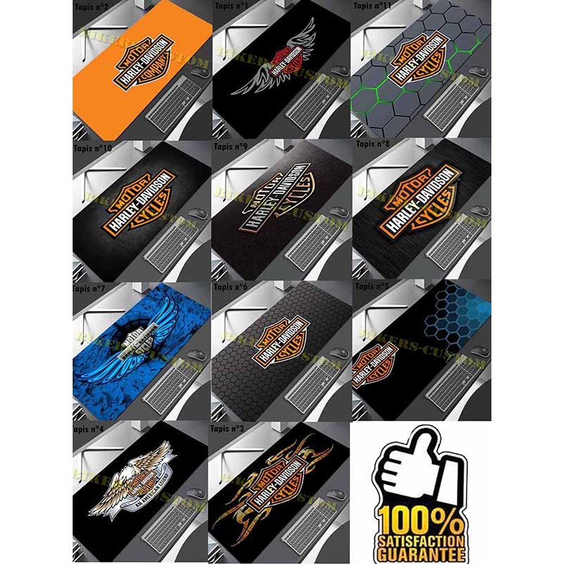 Bikers-Custom : Grand tapis de souris Harley Davidson