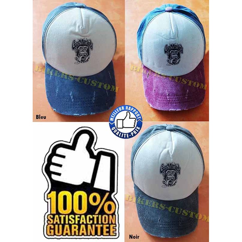 Bikers-Custom : Casquette rider GasMonkey