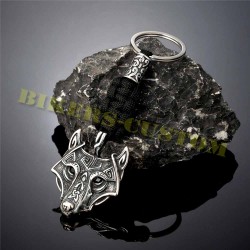 Porte clés tête de loup