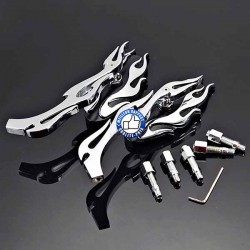 Bikers-Custom : Rétroviseur moto  universel flammes