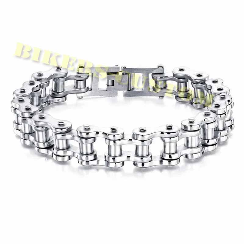 Bikers-Custom : Bracelets chaine moto chrome.