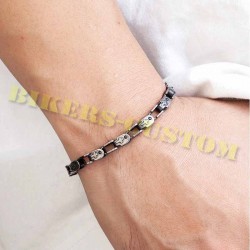 Bikers-Custom : Bracelets chaine moto vintage cross