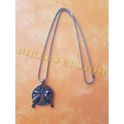 Bikers-Custom : Collier Viking Odin Double Ravens