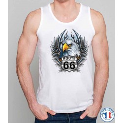Bikers-Custom : Débardeur homme ROAD 66 EAGLE