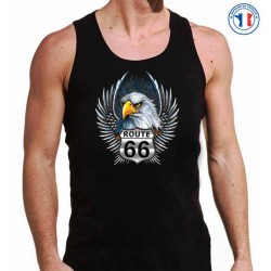 Bikers-Custom : Débardeur homme ROAD 66 EAGLE