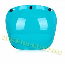 Visière bulle pour casque jet, couleur bleue