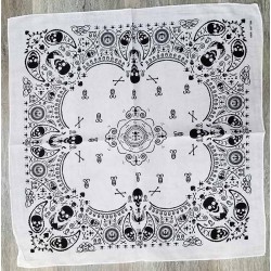 Bandana biker White Skull