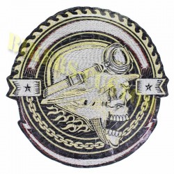 Bikers-Custom : Patchs, écusson skull helmet
