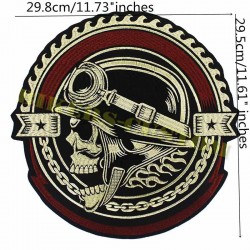 Bikers-Custom : Patchs, écusson skull helmet