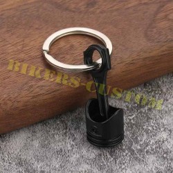 Bikers-Custom : Porte clés piston noir ou chrome
