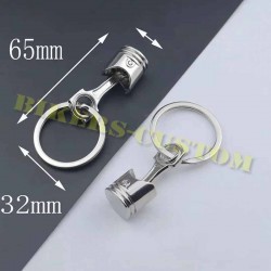 Bikers-Custom : Porte clés piston noir ou chrome