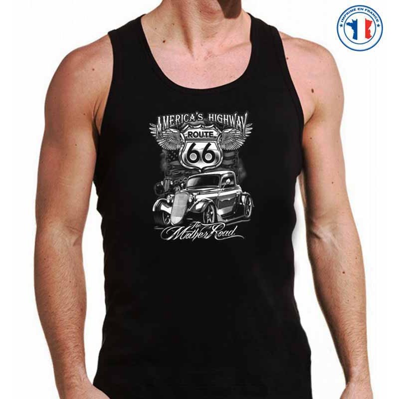 Bikers-Custom : Débardeur homme AMERICA'S HIGHWAY