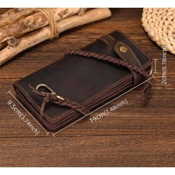 Bikers-Custom : Portefeuille cuir hunter marron clair