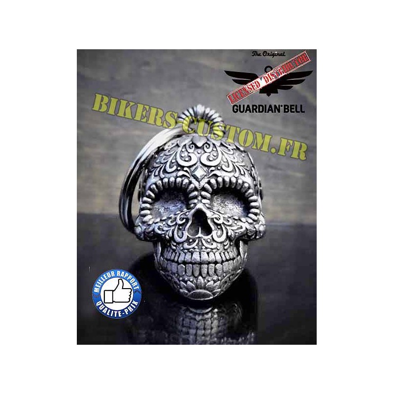 Bikers-Custom : Clochette moto ou guardian bell sugar skull